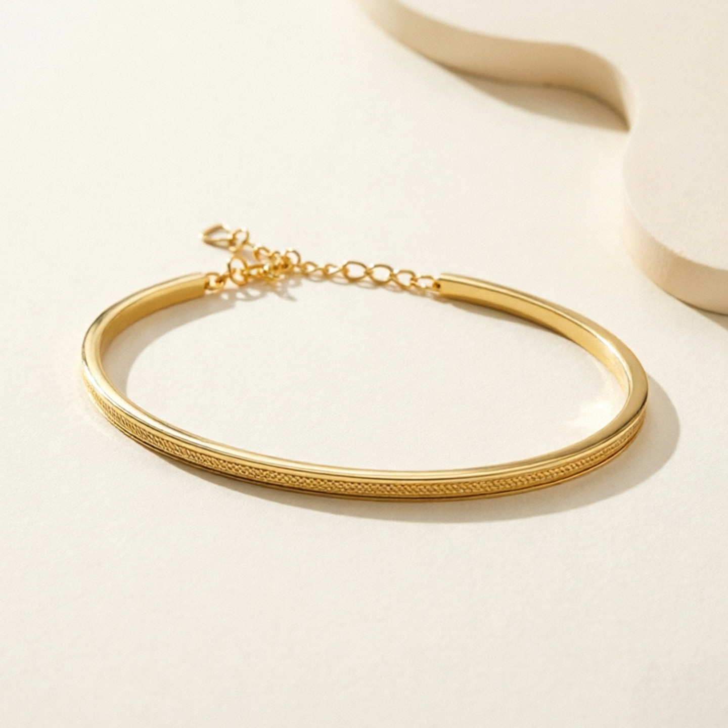 justgold镇金店新风尚足金黄金手镯日常计价1108901Y