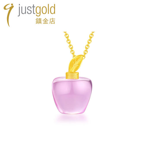 justgold镇金店梦幻苹果足金黄金吊坠1510321Y