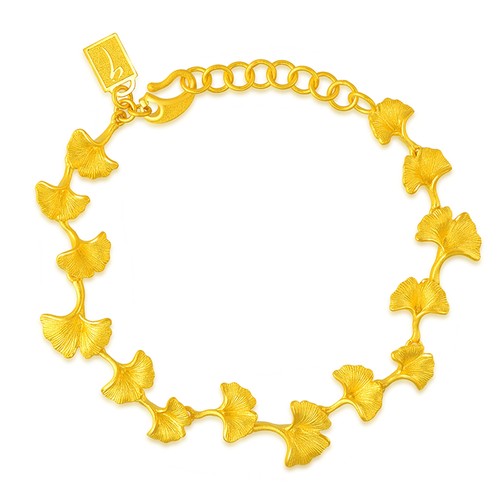 justgold镇金店银杏手链