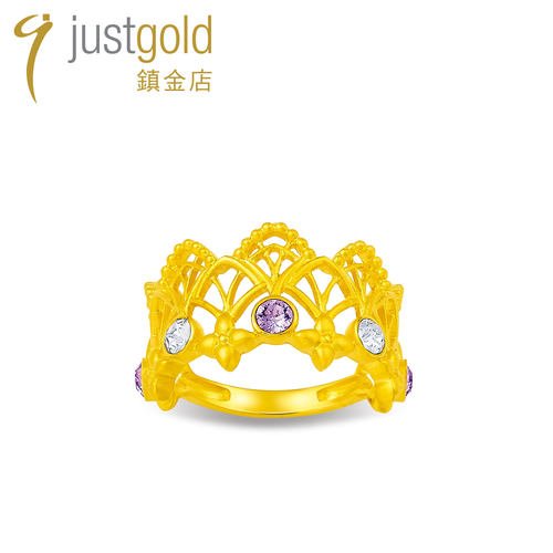 justgold镇金店35周年款隽艺黄金足金戒指1761561Y