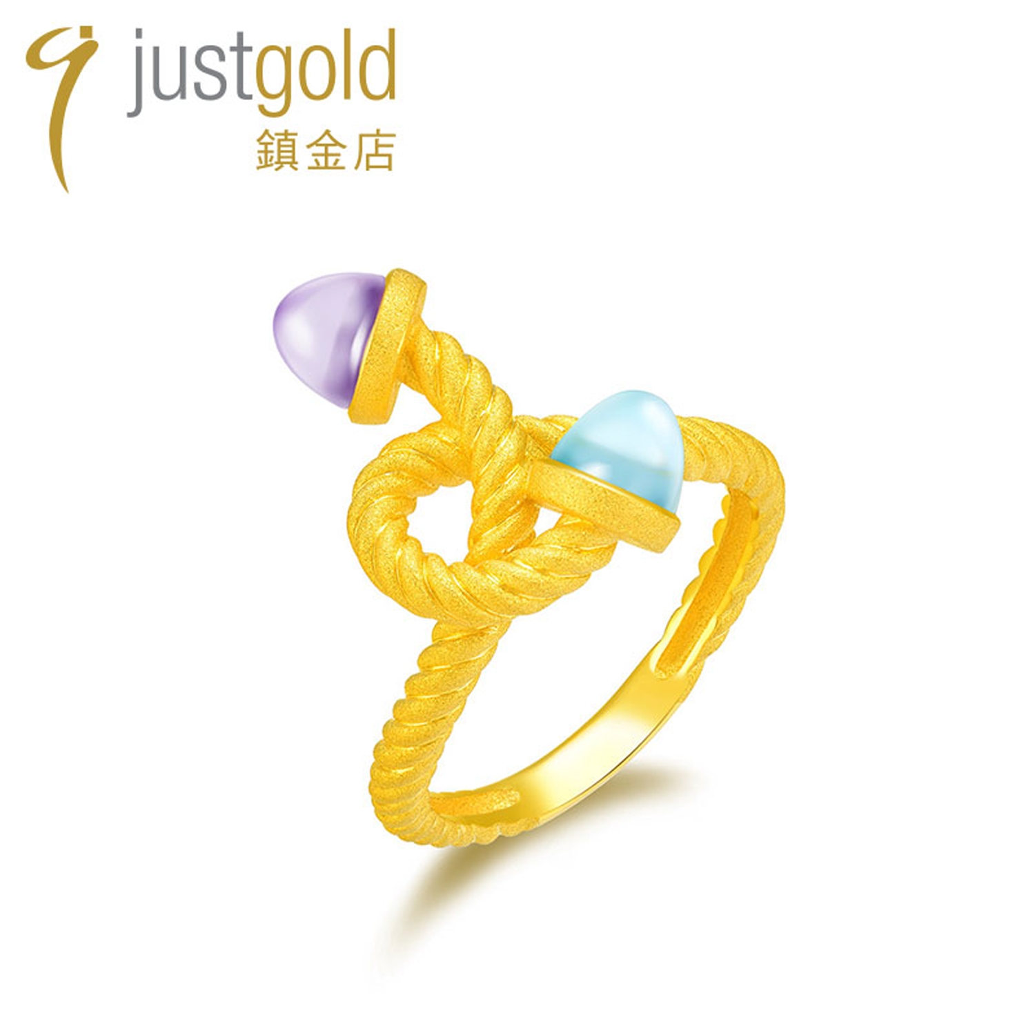 justgold镇金店黄金足金戒指