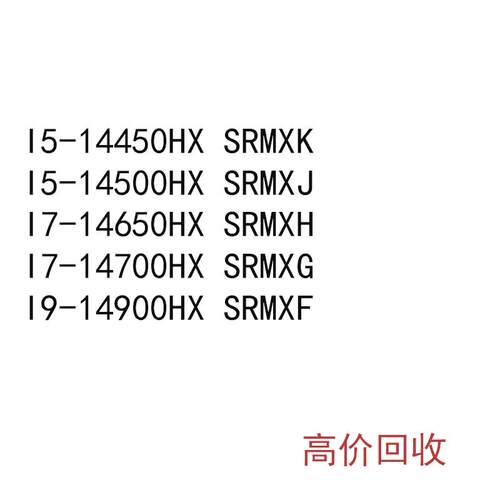 I5-14450HX SRMXK I5-14500HX SRMXJ I7-14650HX SRMXH