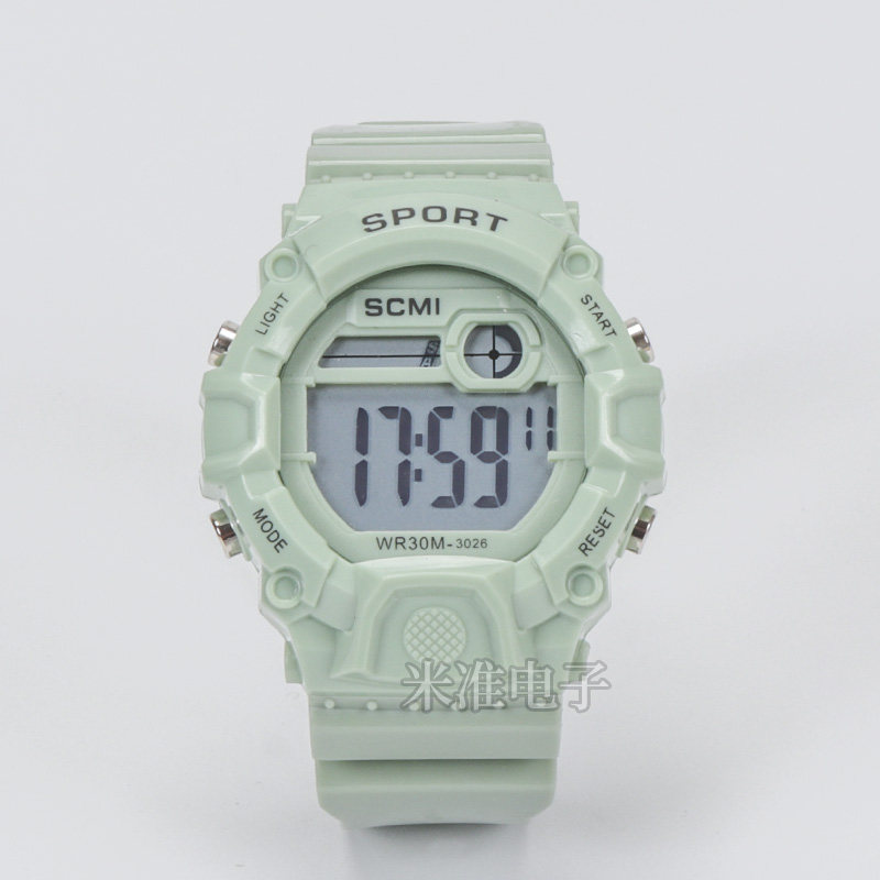 学生可爱儿童手表防水夜光运动电子表正计时跑步秒表初中小学生表