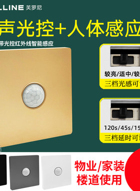 86型人体感应开关红外线智能