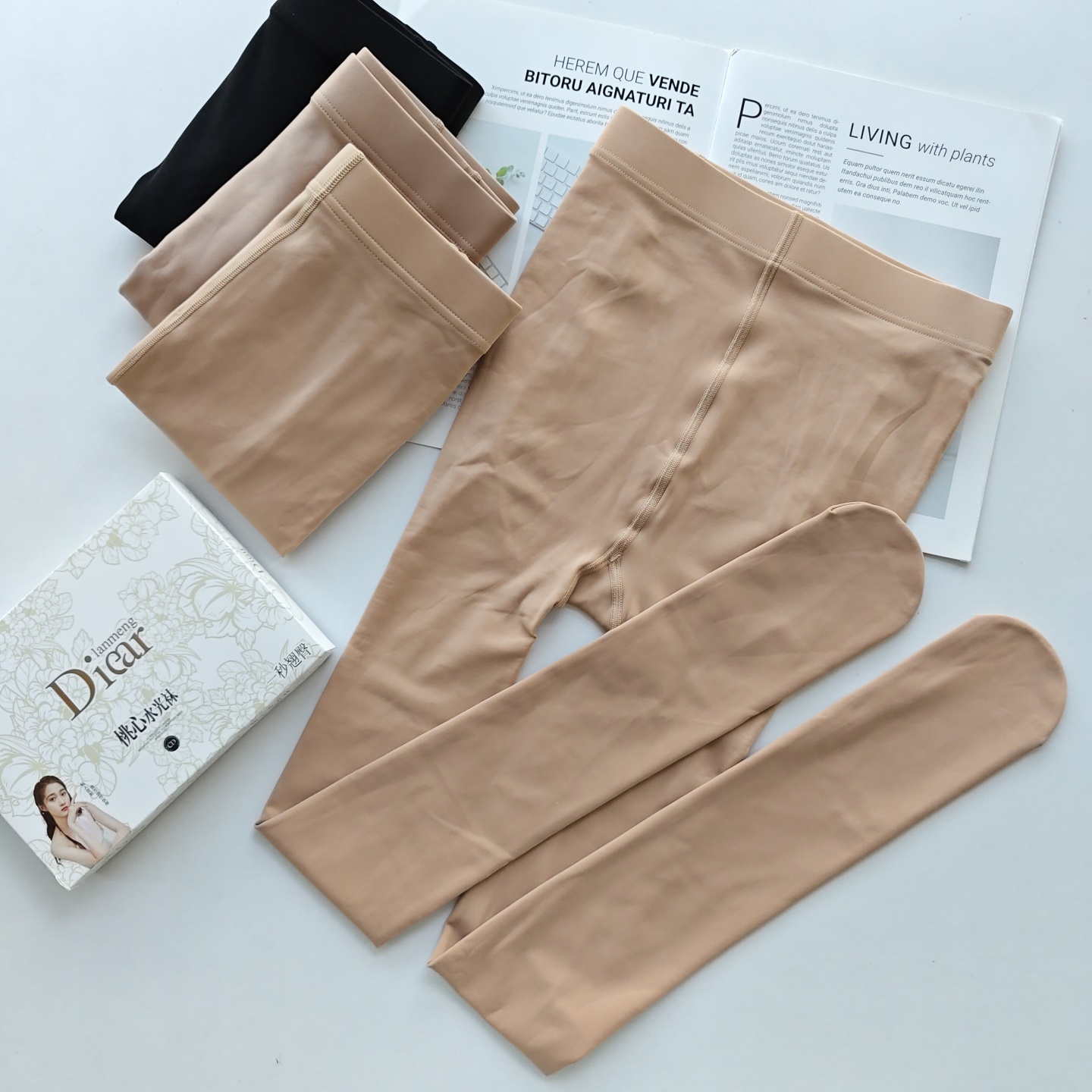 Diear兰梦迪2802春秋中厚丝滑水光袜自然肤色连裤袜裸感光腿神器
