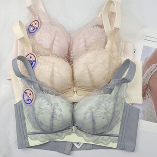 佳妮拉丝文胸小胸显大厚款聚拢收副乳蕾丝性感无痕内衣无钢圈2427