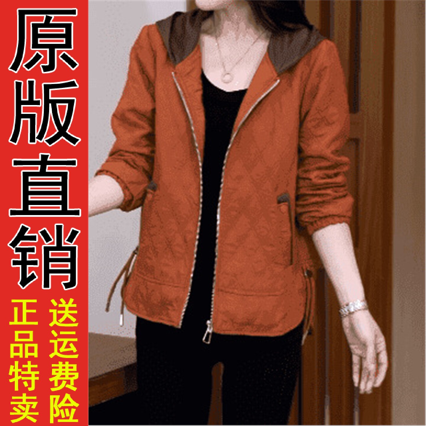 连帽常规款中老年女装夹克
