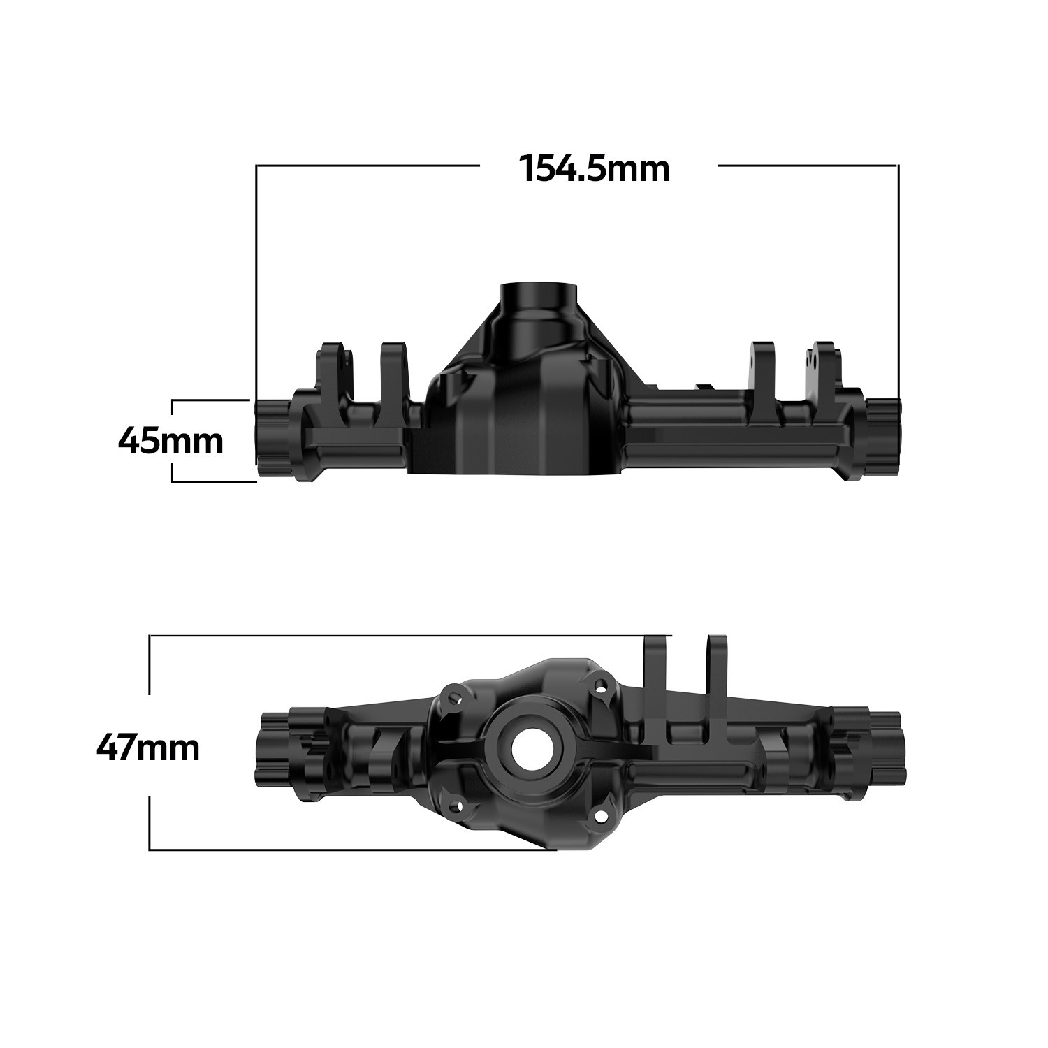 雷拉洛MK07 JK07 RC攀爬车升级金属铝合金前后桥壳 原厂加强件