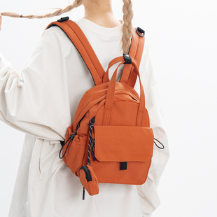 韩版新款2025双肩包包大容量轻便防水背包简约百搭多口袋双肩包女