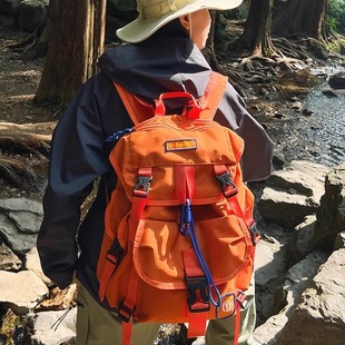 登山包小眾設(shè)計(jì)潮牌戶外旅行包大容量防水徒步背包雙肩包女書包