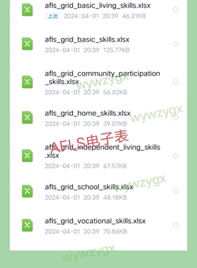 AFLS电子表格电子资料
