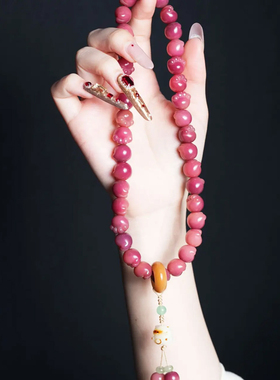 紫葡萄猫爪菩提手串学生盘玩绕指柔解压炭烧佛珠女孩文玩手持手链