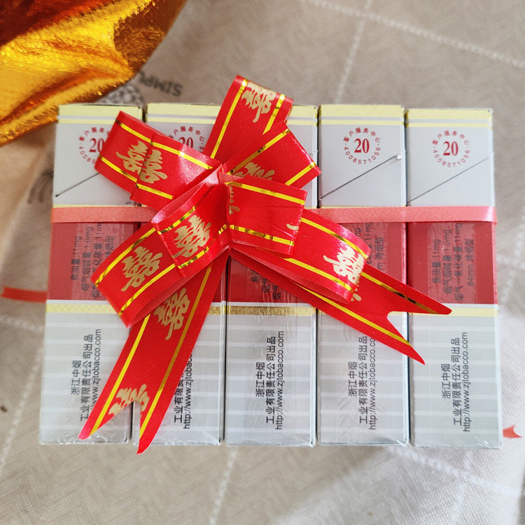 婚车拉花喜烟喜糖装饰丝带囍字大小手拉花彩带抽花蝴蝶结结婚用品