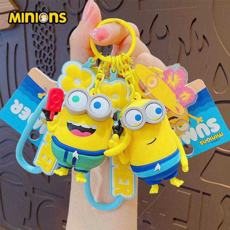 正版卡通小黄人夏日时光钥匙扣情侣可爱书包挂件钥匙链小礼品,节庆用品/礼品,钥匙扣,淘宝优惠券,粉丝福利购,淘宝优惠卷