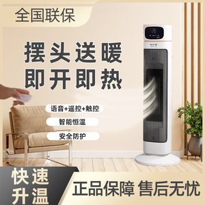 先锋取暖器家用立式暖风机摆头电暖器电暖气语音遥控热风机速热