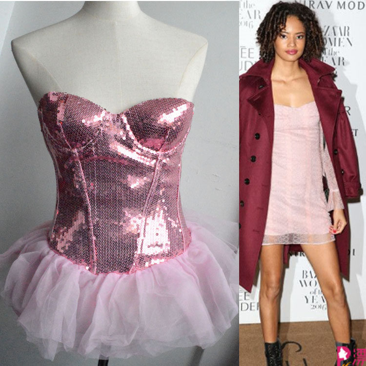包邮晚会服装  性感超短粉色闪亮迷你裙修身骨衣 舞台服 J8I|msdalam kategori Butik wanita / wanita, perkahwinan/Cheongsam/pakaian, pakaian/malam - dari Buy2taobao.com untuk memberikan perkhidmatan ejen Taobao profesional membeli