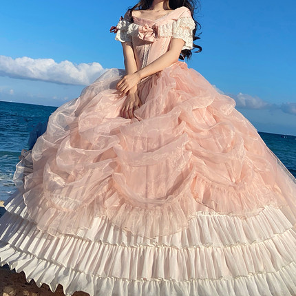 现货 缪斯魔盒 温莎之恋 华丽重工lolita落地vintage古着花嫁裙子
