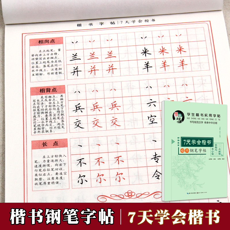 7天学会楷书 田英章楷书字帖 钢笔字帖 初学者书法速成练习本 学生