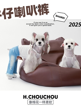 丑丑2025秋冬新款狗狗背带牛仔裤小型犬狗衣服泰迪比熊雪纳瑞四脚