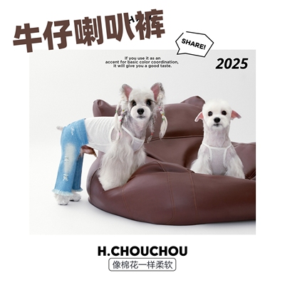 丑丑2025秋冬新款狗狗背带牛仔裤小型犬狗衣服泰迪比熊雪纳瑞四脚