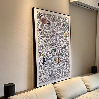 凯斯哈林涂鸦Mrdoodle潮流装饰画