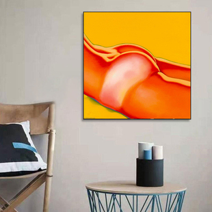 拉尔夫《晒伤背面》波普风抽象人物装饰画玄关卫生间样板房挂画