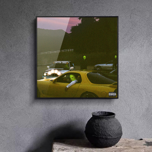 Travis Scott周边专辑封面装饰画海报高端轻奢挂画说唱欧美潮挂画