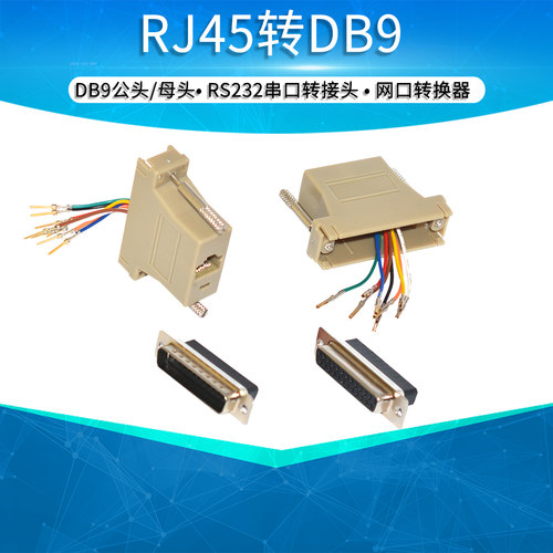 云辉RJ45转DB25串口转接头