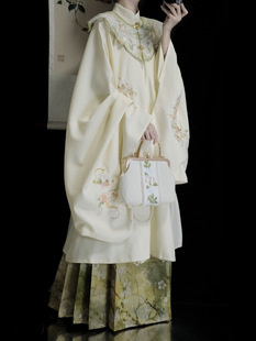 棠曦原创汉服女【沐秋】重工刺绣明制立领长袄云肩马面裙秋冬新款