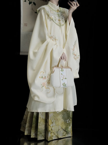 花神司汉服女【沐秋】重工刺绣明制立领长袄云肩马面裙秋冬新款