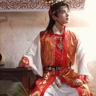 花神司原创贾宝玉cos服全套林黛玉cos演绎红楼梦古风织金比甲新款