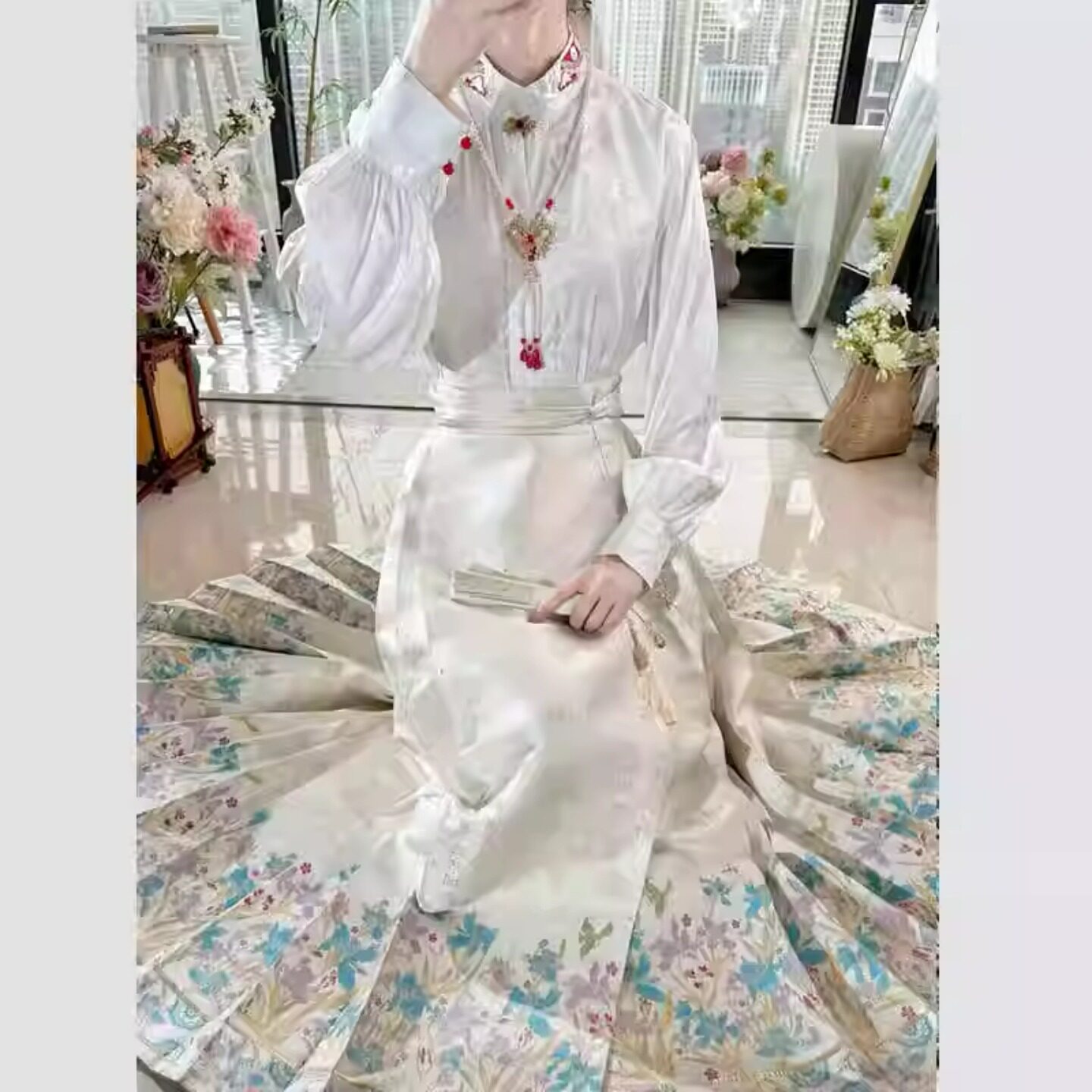 棠曦原创【幽兰】明制汉服成人曹县马面裙中式国风妆花高质量满织