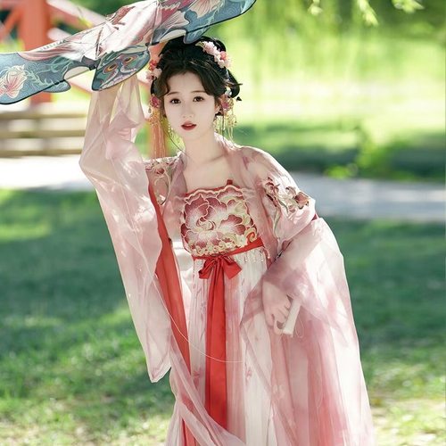 花神司【水芝芙蓉】十二花神汉服女唐制诃子裙超仙刺绣大袖衫春夏