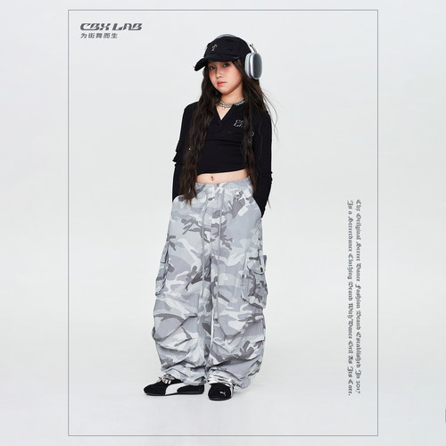 CBXLAB儿童美式海洋迷彩工装裤