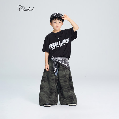 CBXLAB儿童废土风迷彩嘻哈长裤潮