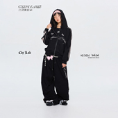 CBXLAB儿童街舞潮牌哥特铆钉弧线潮酷套装 美式 街头hiphop街舞运动