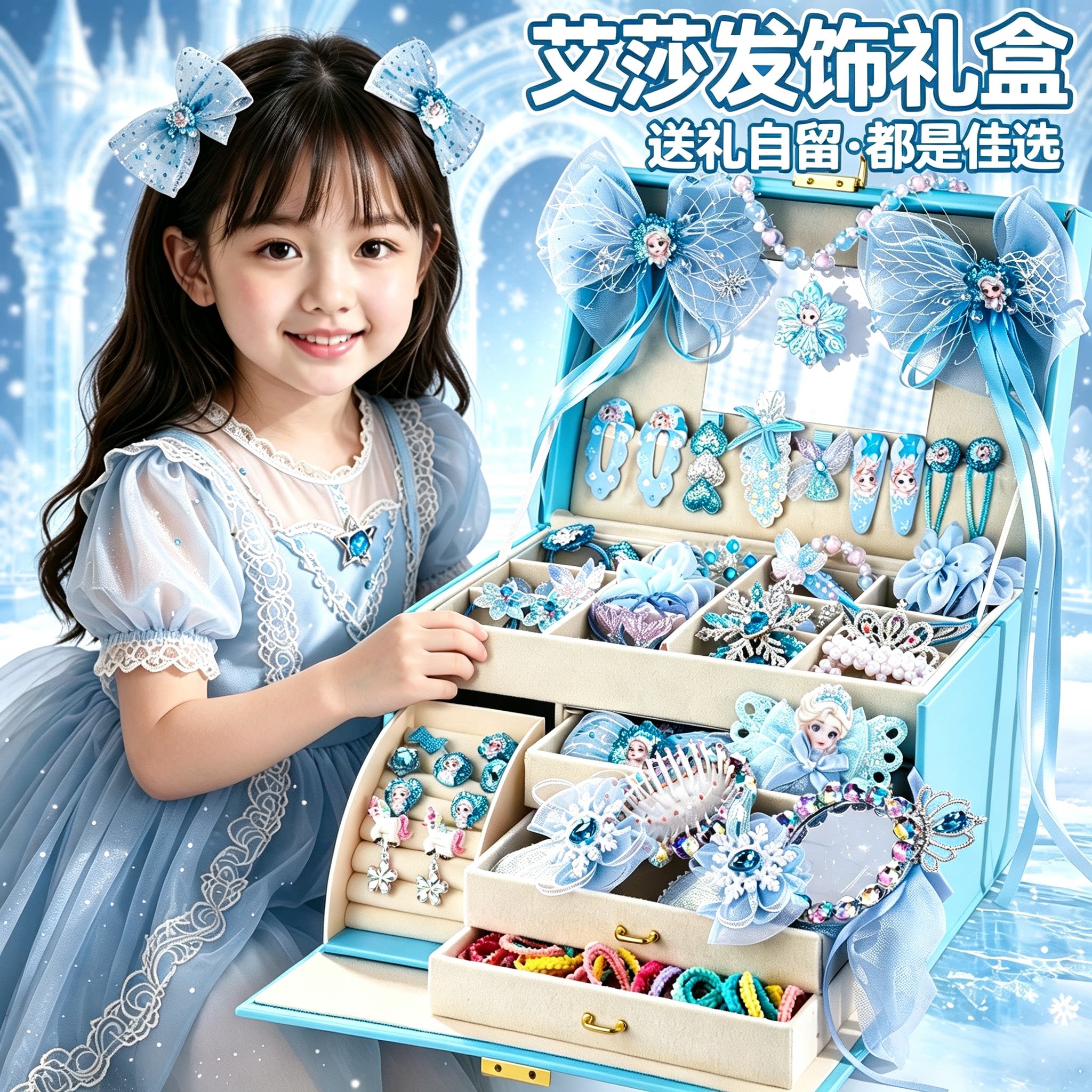 冰雪公主儿童发饰礼盒
