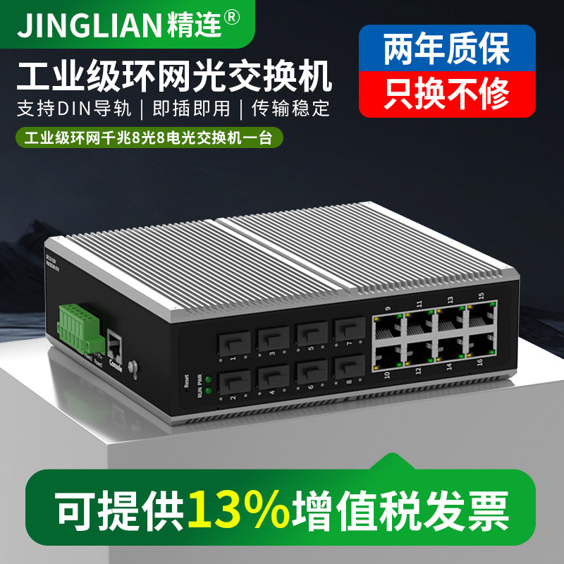 精连工业级环网千兆光交换机图片
