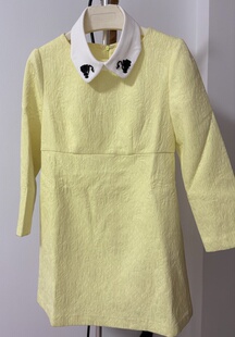 曼娅奴专柜撤柜女装小鸡黄连衣裙