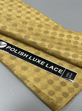 跨境外贸高品质纯棉贡缎面料polish luxe lace 100%cotton 5yards