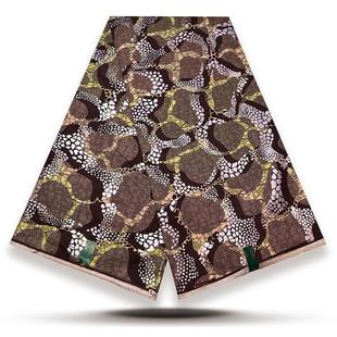 高质量烫金100%纯棉非洲蜡染布非洲印花面料服装 wax 布料6yards