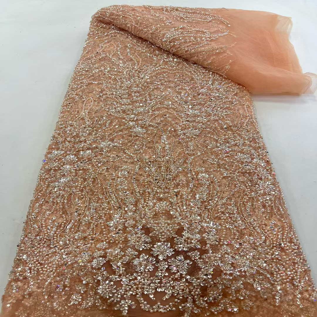重工亮片珠管绣网纱面料手工刺绣礼服婚纱厂家批发布料beads lace,纺织面料/辅料/配套,面料/布类,淘宝优惠券,粉丝福利购,淘宝优惠卷