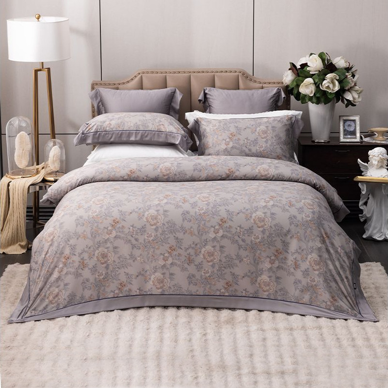 多喜爱四件套2025新品60支长绒棉专柜款高端轻奢全棉贡缎中式碎花