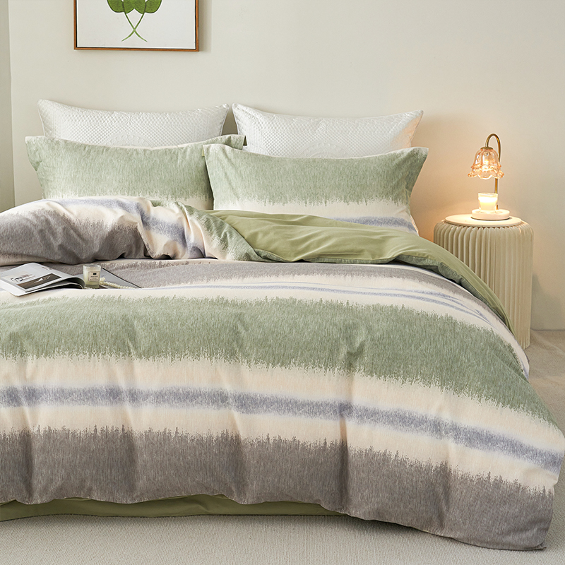 多喜爱四件套正品全棉磨毛绣花新中式素色简约1.5米1.8m床203*229