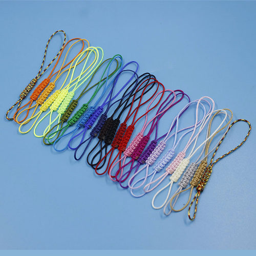 手工编织多色玉线手机挂绳