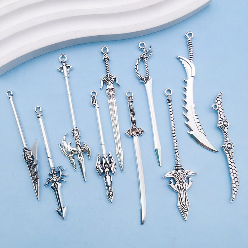 复古简约风格古银合金长刀剑吊坠手工滴胶奶油胶扎痛包材料配件,饰品/流行首饰/时尚饰品新,其他DIY饰品配件,淘宝优惠券,粉丝福利购,淘宝优惠卷