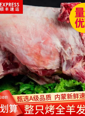 内蒙现杀整只烤全羊新鲜散养羔羊