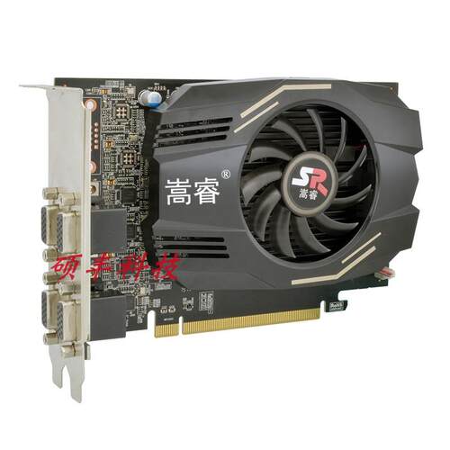 嵩睿4分屏显卡一拖四多屏显卡融合拼接多输出4VGA显卡HD7600