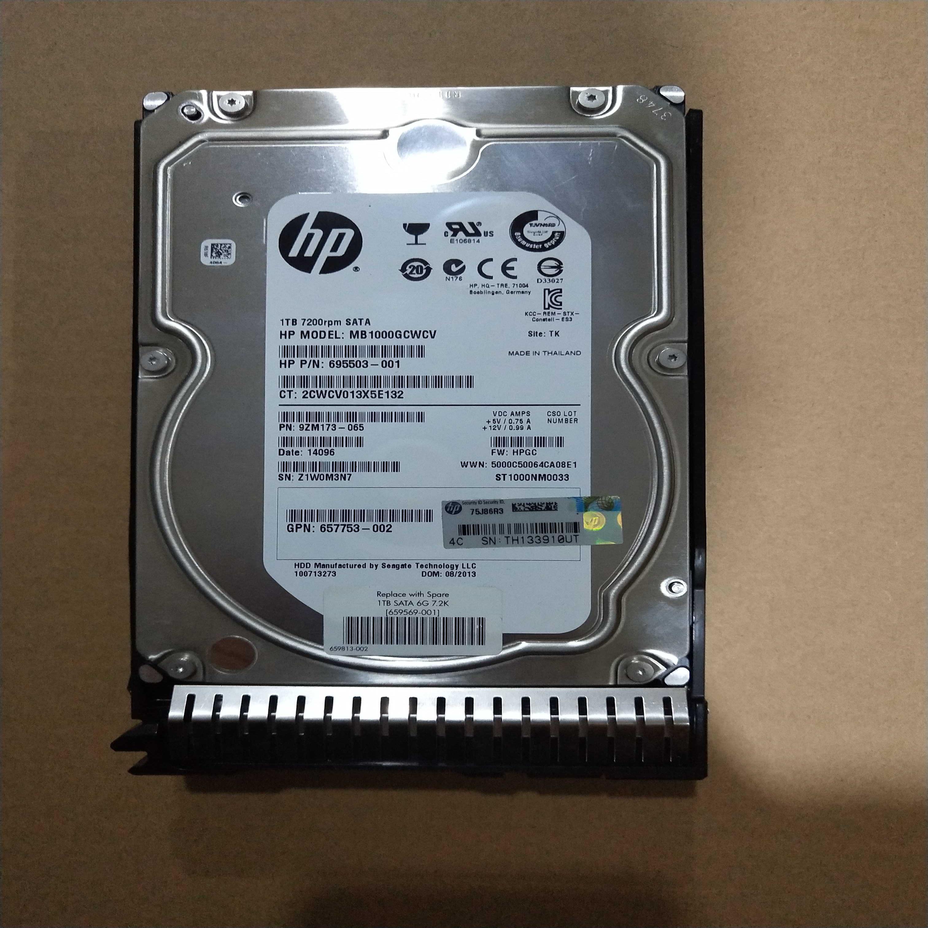 HP 1T SATA服务器硬盘652998657749-001 657753-002 MB1000GCEEK