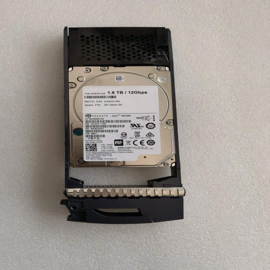 NetApp 18TB 12Gb SAS 10K FAS2650 DS224C 硬盘 X343A-R6